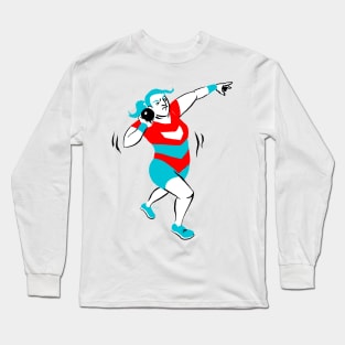 Female Shot Putter Long Sleeve T-Shirt